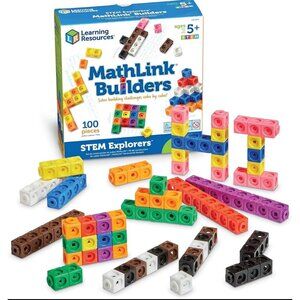 Learning Resources STEM Explorers MathLink Builders - 100 Pieces, Ages 5+